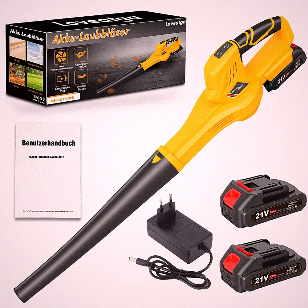 Kabelloser Laubbläser 158 CFM leicht & ergonomisch für Garten & Terrasse