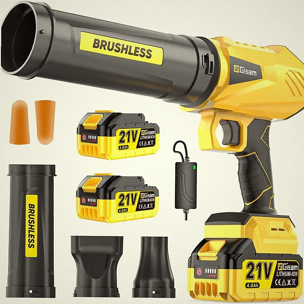 Laubbläser Akku 21V Bürstenlos Max 900000RPM 800m³/h leicht Garten