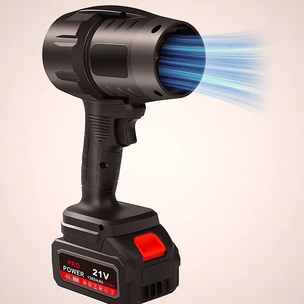 Laubbläser Akku, 800W 35000RPM Turbo Gebläse Akku, mit 21V 1300mAh Batterien,...