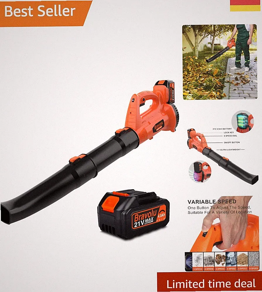 Leistungsstarker 21V Akku-Laubbläser mit Schnellladung und ergonomischem Design