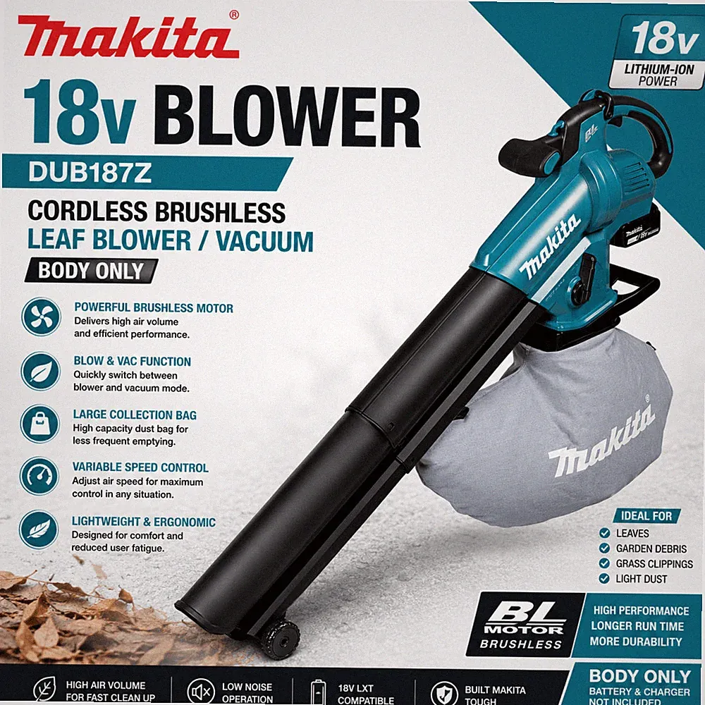 Makita 18V Garten Laubbläser DUB187Z Akku Brushless Staubsauger - nur Gehäuse