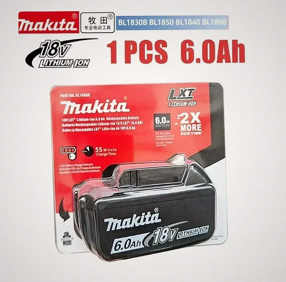 Makita 18V Original Akku 6,0Ah Akku für BL1860B BL1850B BL1840 BL1830 LXT german