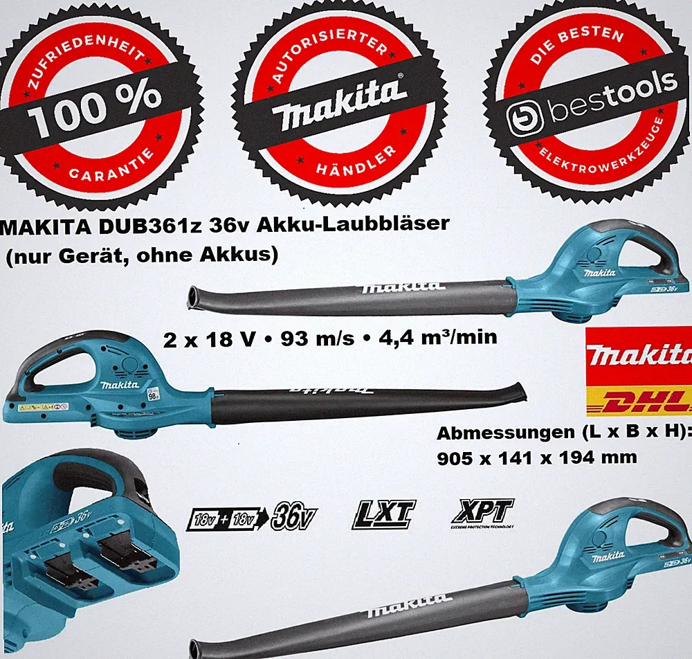 MAKITA Akkubetriebener Laubbläser DUB361z 36v (nur Gerät, ohne Akkus)⭐⭐NEU