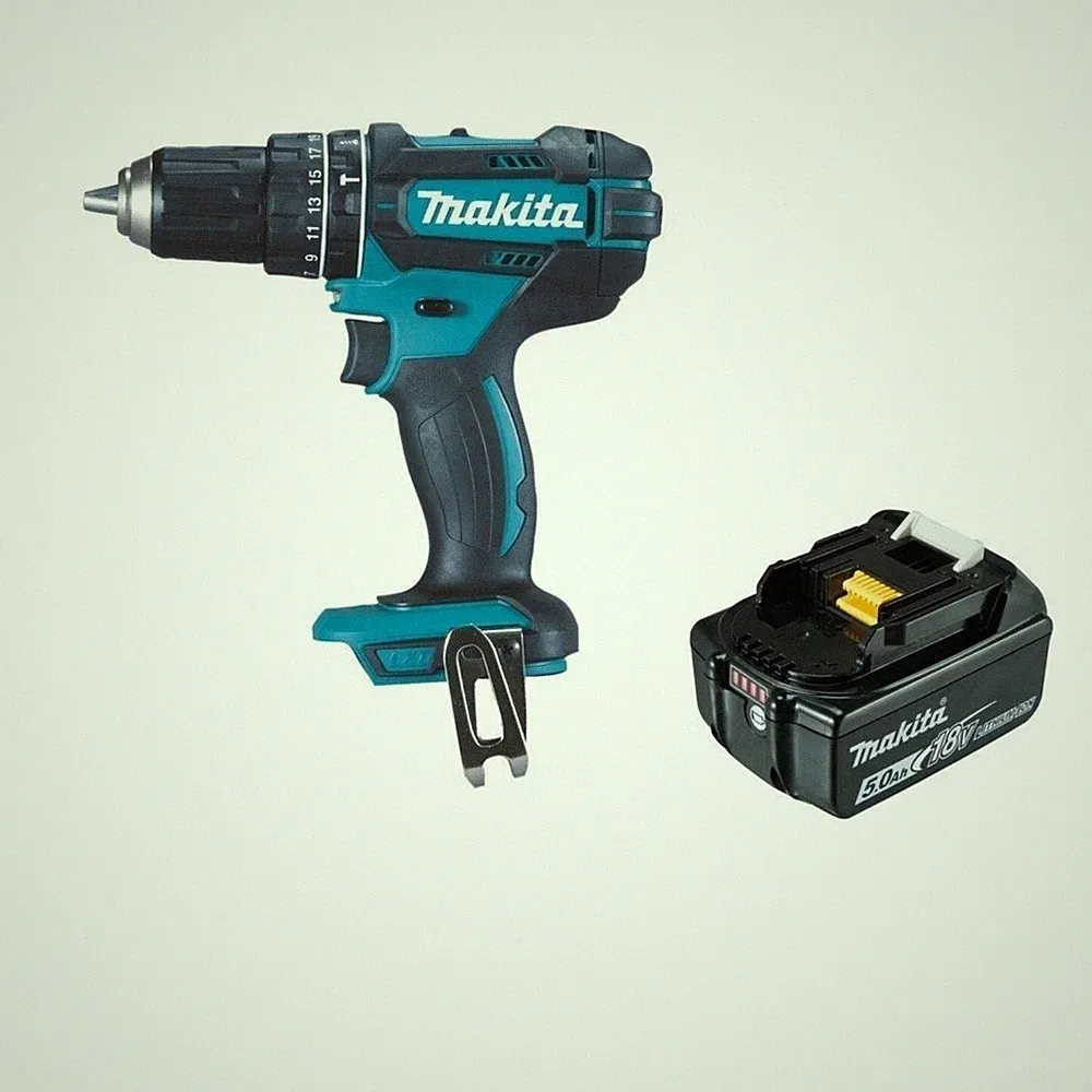 Makita DHP482Z Akku Schlagbohrschrauber 18 V mit 1 x Akku Makita BL1850B Akku 18
