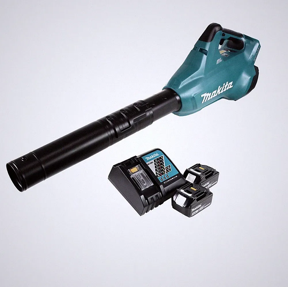 Makita DUB 362 RF Akku Laubbläser 36 V ( 2x 18 V ) + 2x Akku 3,0 Ah + Ladegerät