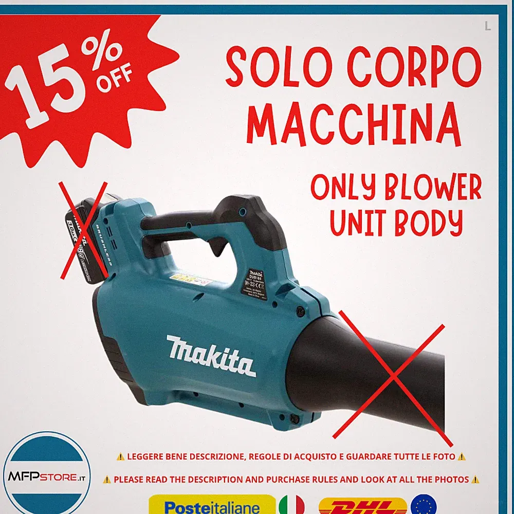 Makita DUB184 Akku-Hand Laubbläser Blau, Nur Motor, 18 V 1 Stk, Gebraucht