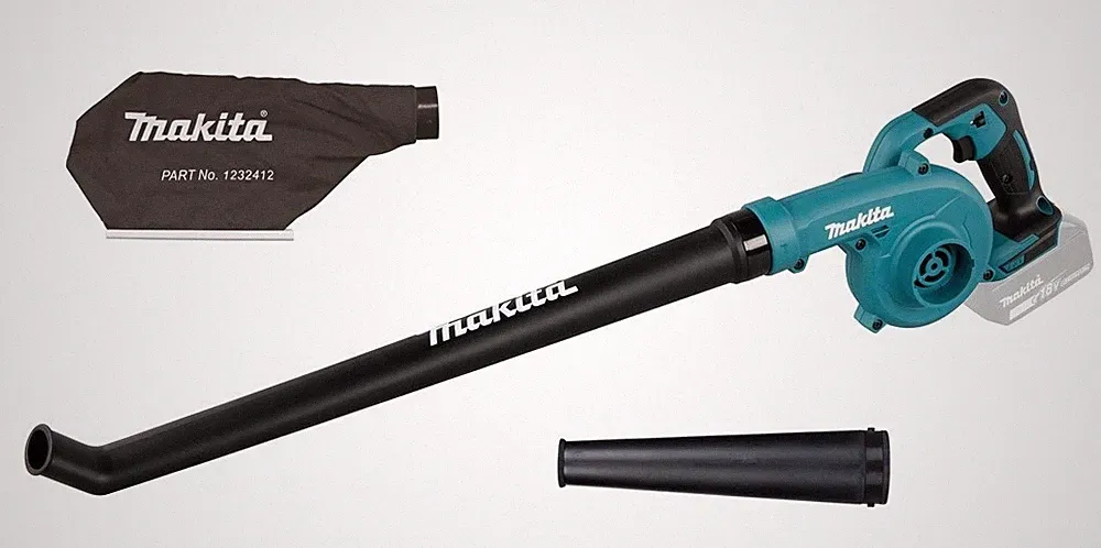 Makita DUB186Z 18V Laubbläser Akku-Gebläse + 123245-4 + 123241-2 Sack ohne Akku