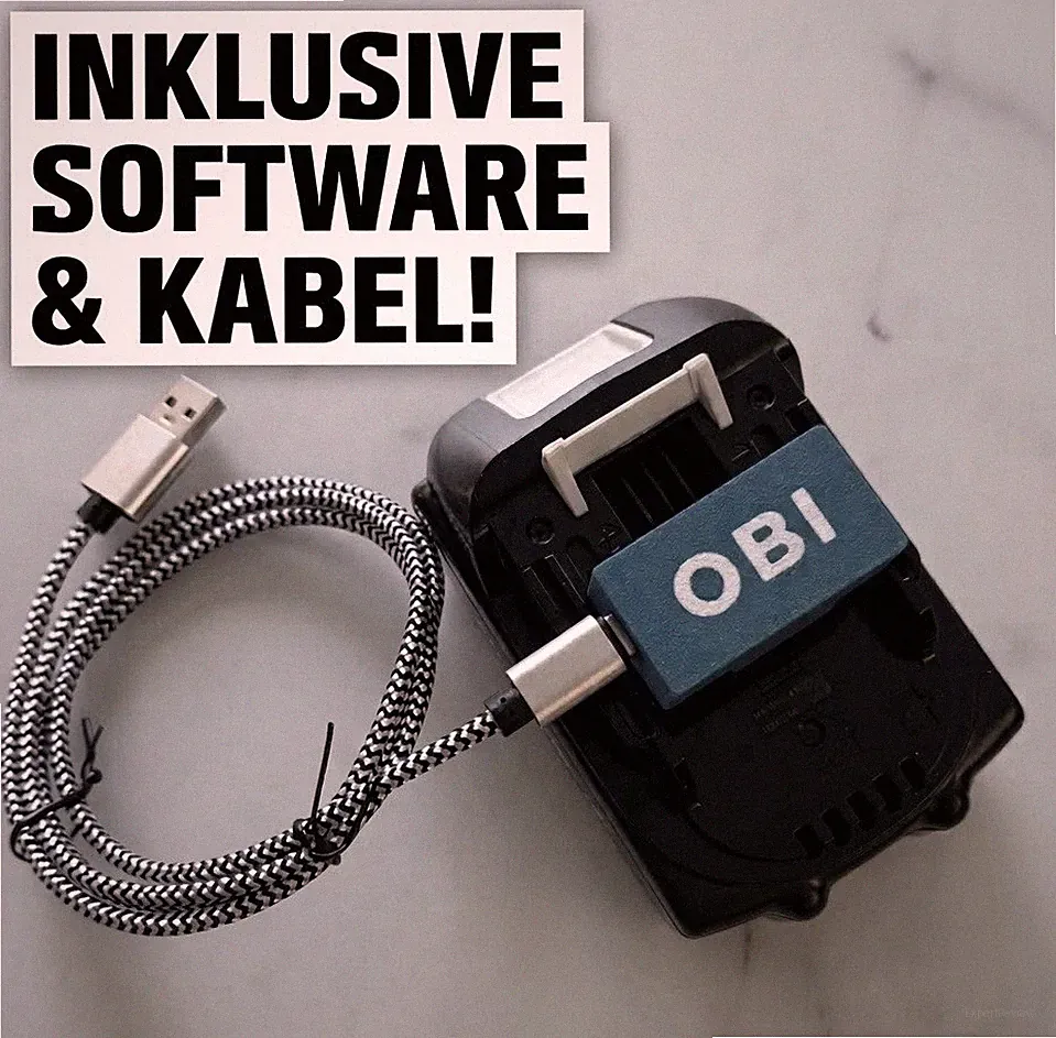 Makita OBI Akku Diagnose / Fehler auslesen / Entsperren / inkl. Software & Kabel