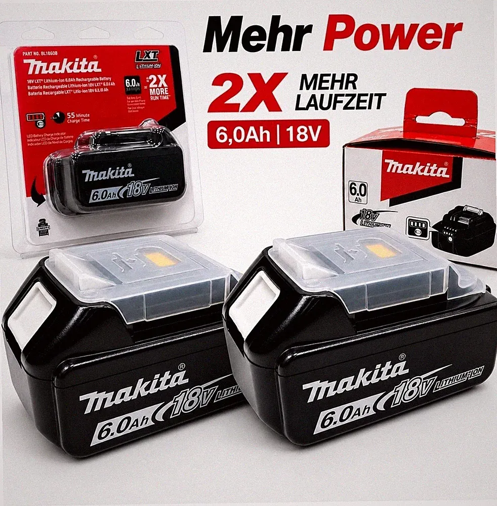 Makita Original Ersatz Akku BL1850B 18 V 6,0 AH Li-Ion LED BL1850 NEU 197280-8 n