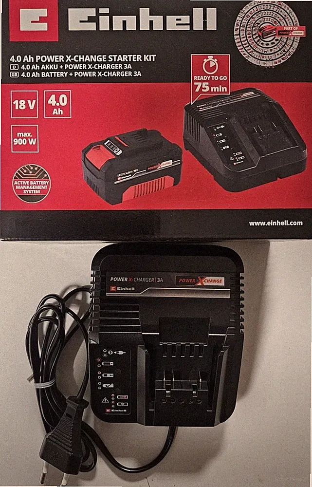 Original Einhell PXC Ladegerät 18V Power X-Change (3A, für 4.0 Ah Akku)