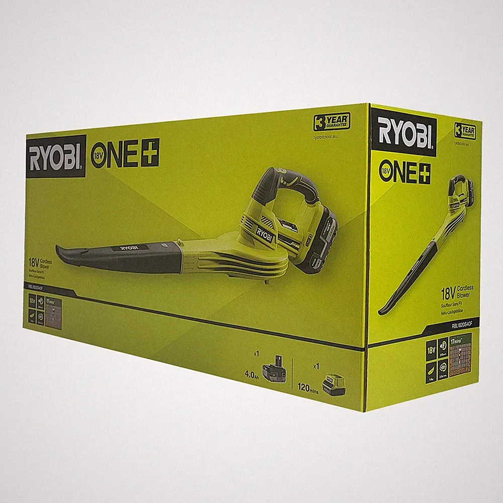 OUTLET Ryobi RBL1820S40F Akku-Laubbläser 18 V ONE+ 4,0 Ah Set für Garten