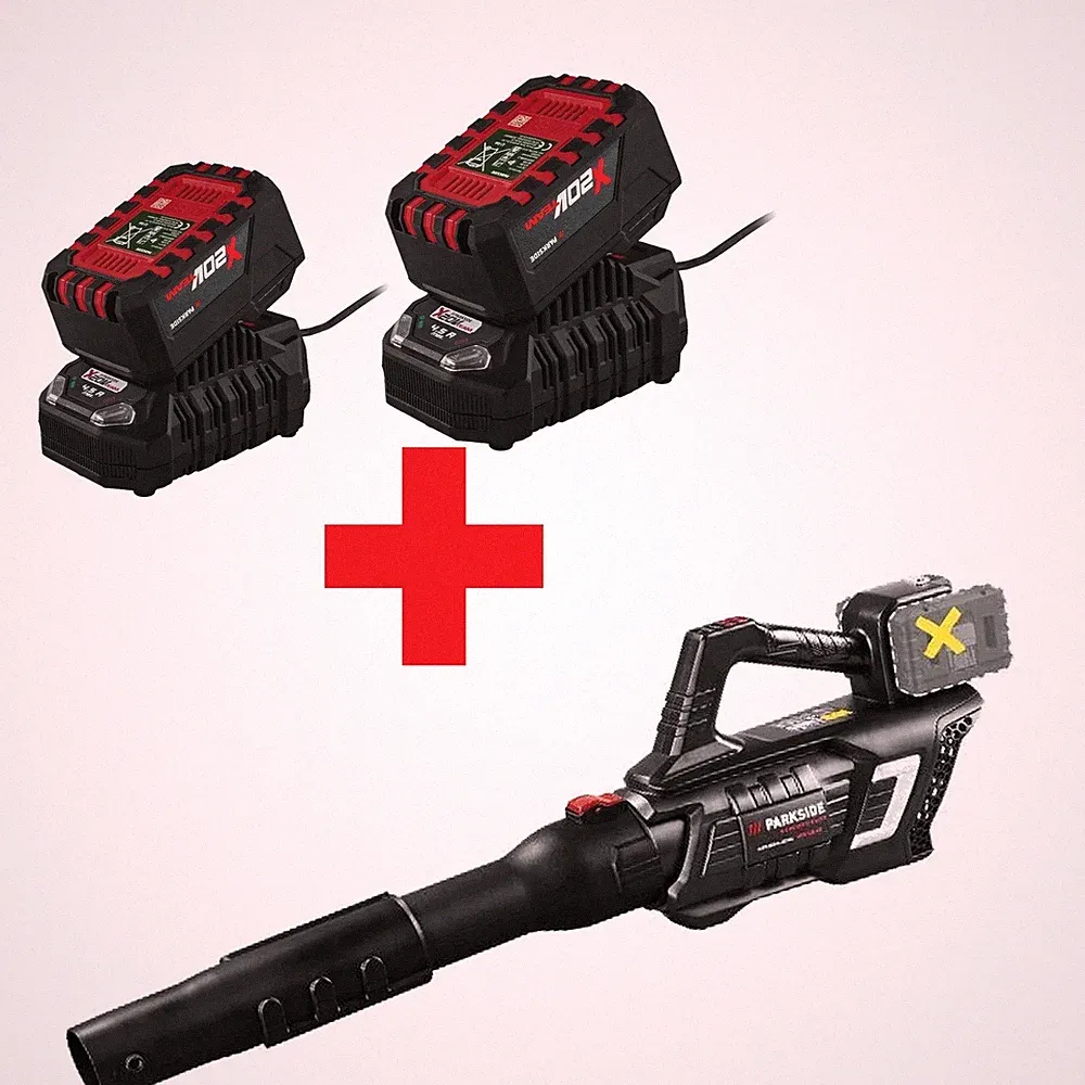 PARKSIDE PERFORMANCE® 40V Akku-Laubbläser PPATLB 40-Li A1 mit 2 Akku & Ladegerät