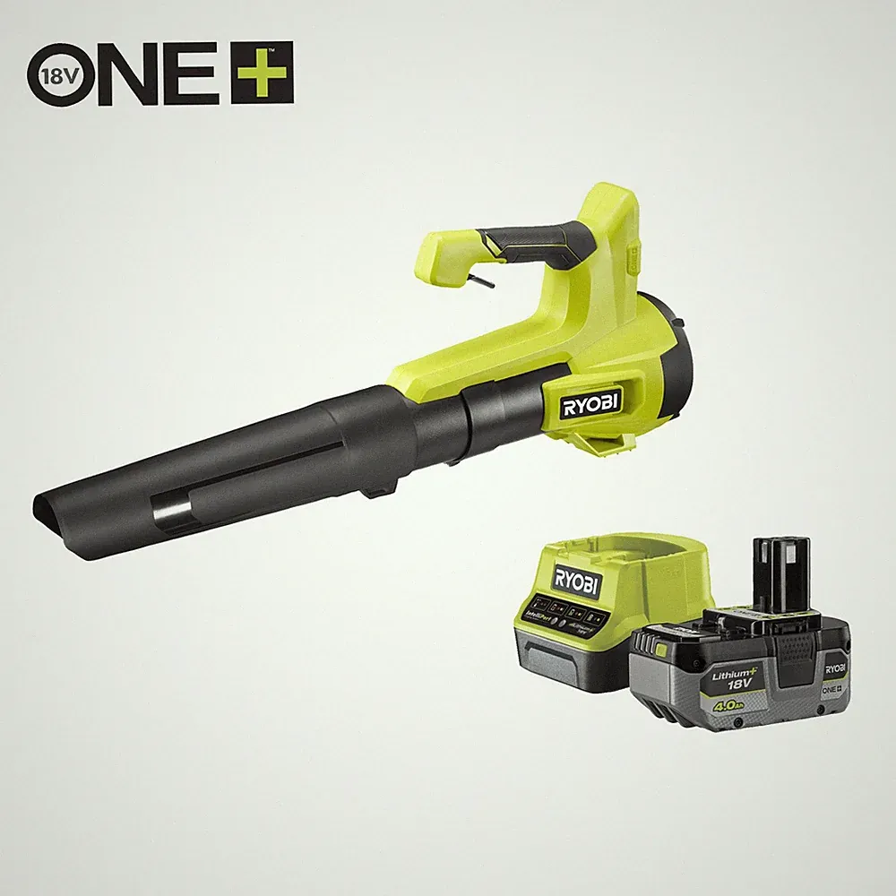 Ryobi 18 V ONE+ Akku-Laubgebläse RY18BLB-140, 1x 4,0 Ah und Ladegerät