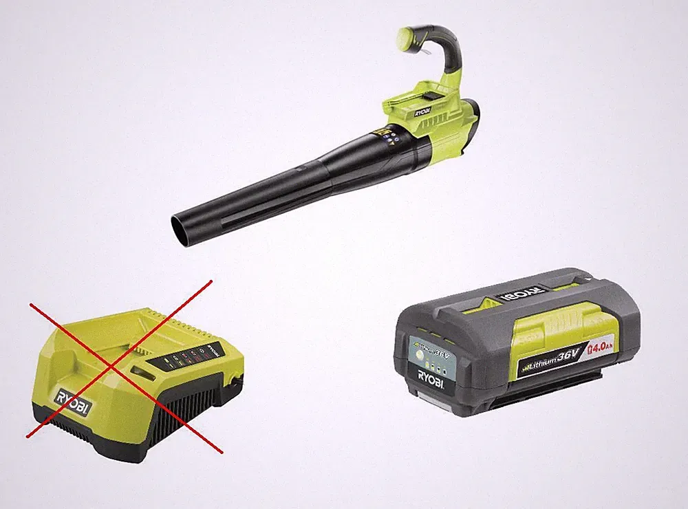 Ryobi Akku Laubbläser 36 V RBL36JB mit 4,0 Ah Akku ohne Ladegerät 5133002342/4