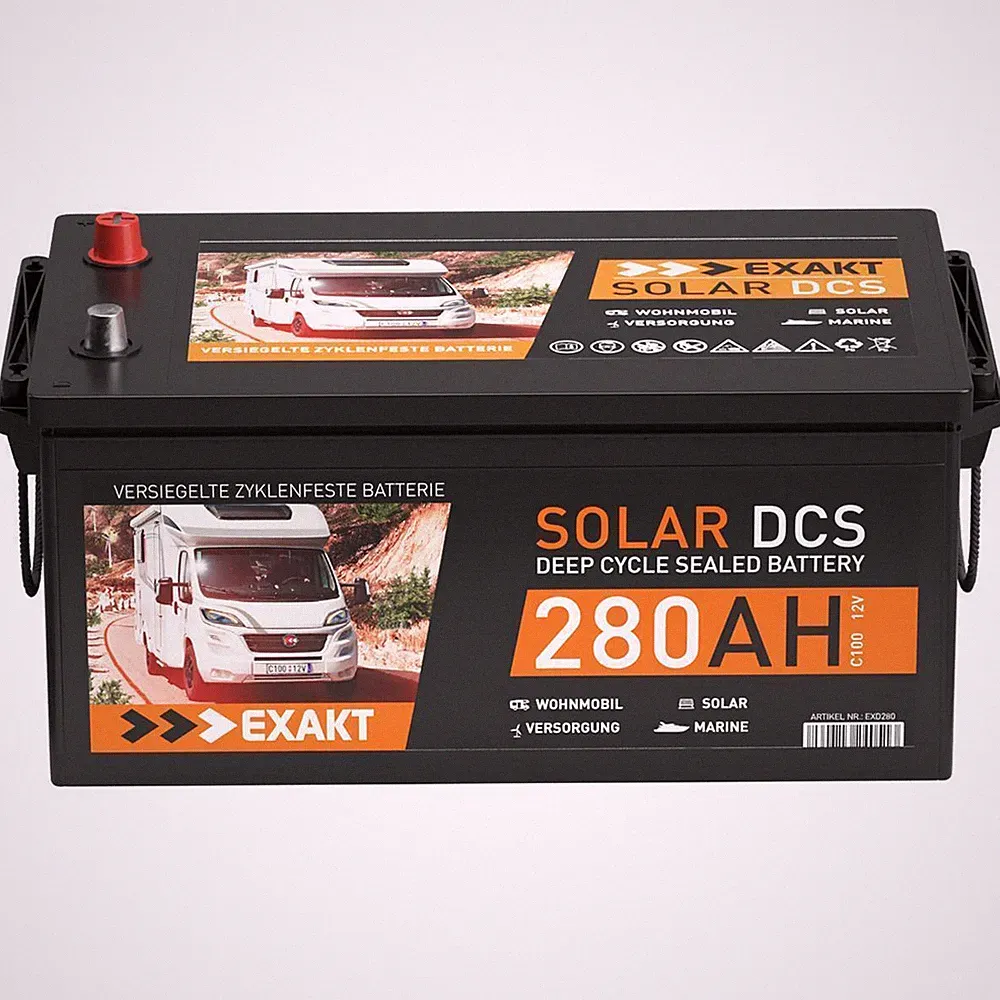 Solarbatterie 280Ah 12V EXAKT DCS Wohnmobil Batterie statt 230A Boot Versorgung