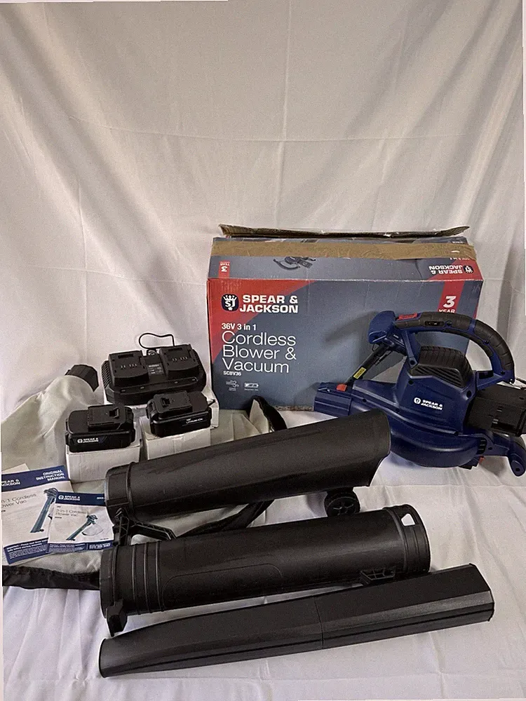 Spear & Jackson 36V Akku 3-in-1 Laubbläser Staubsauger Mulcher SCBV36 Akkus