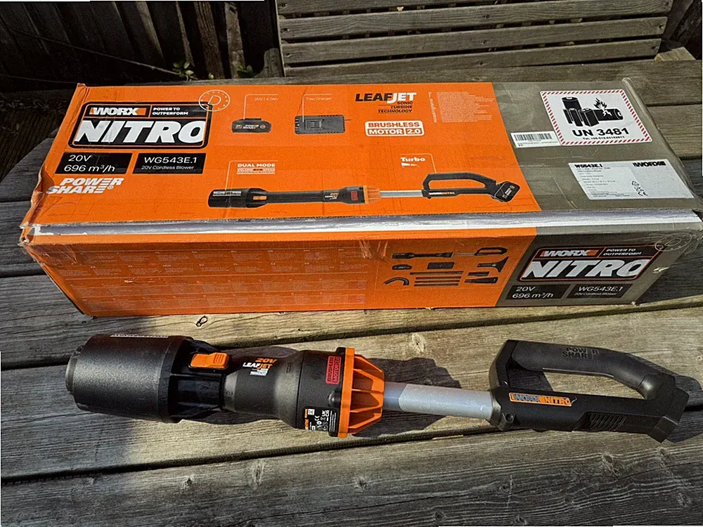 Worx Nitro WG543E 18V (20V Max) Akku-Laubbläser - Leicht 20V Brushless