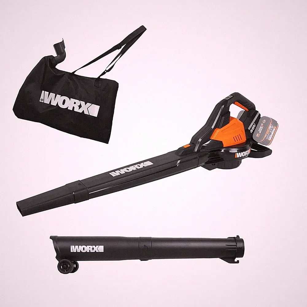 WORX WG583E.9 Akku-Laubbläser/Laubsauger 40V(2x20V 575 m³/h Blasleistung