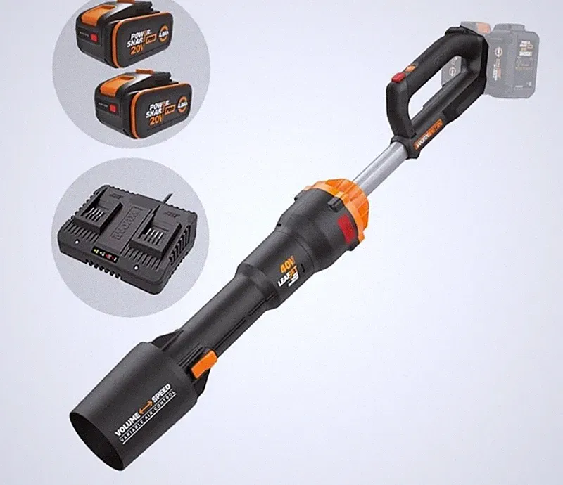 WORX WG585E Leafjet Akku Laubbläser Laubsauger Mit 2 Akkus + Ladegerät
