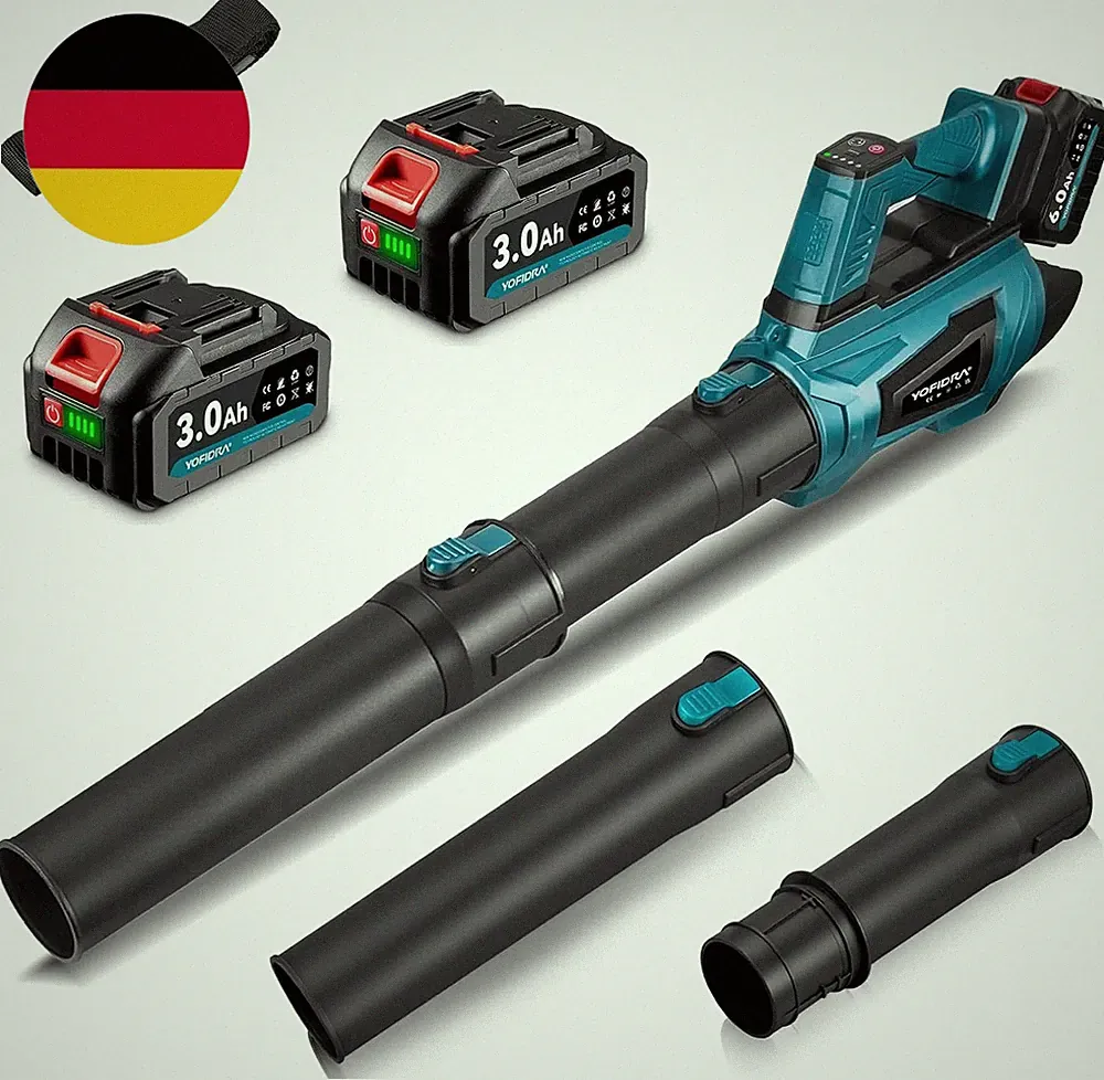 Yofidra Akku Laubbläser, 200KM/H | 23500RPM | 6-Gang Bürstenlos Elektrische Luft