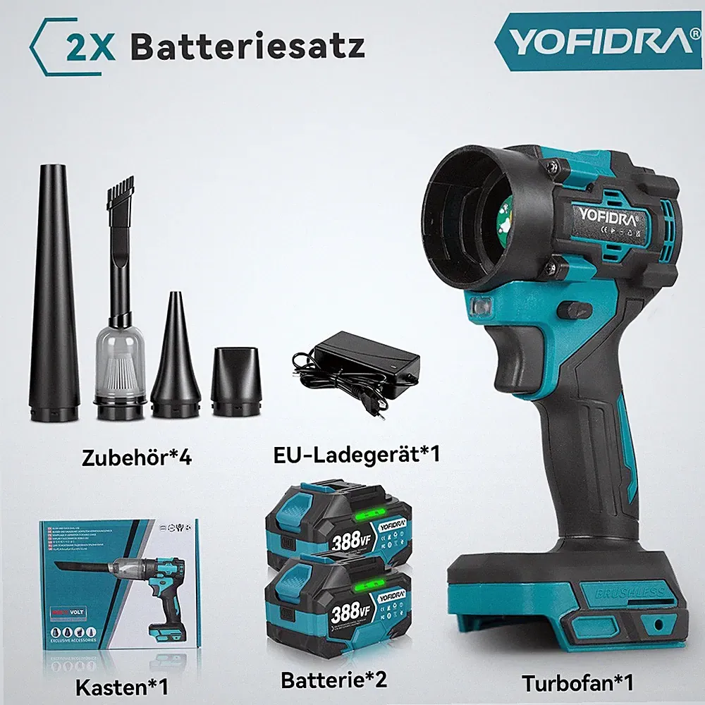 YOFIDRA® Akku Luftpumpe Staubgebläse Staubbläser Air Duster Bläser Für Makita18V